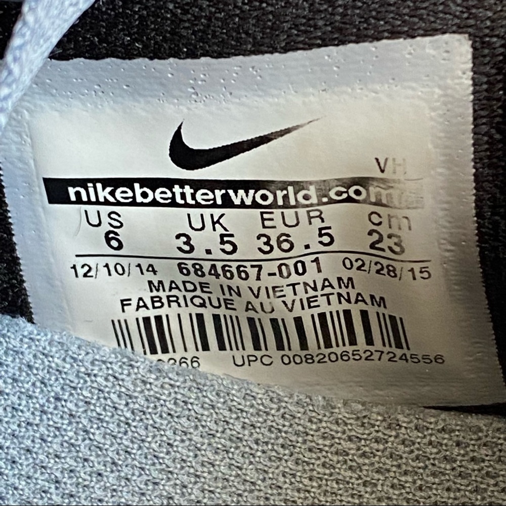 Nike gray black mesh area FS lite run 2 lace up athletic shoes - Picture 8 of 9